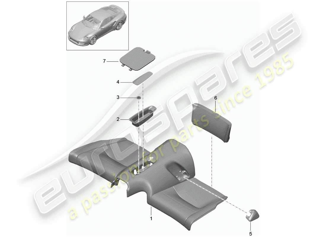 porsche 2014 (991-1 turbo) cover-ersatzteildiagramm