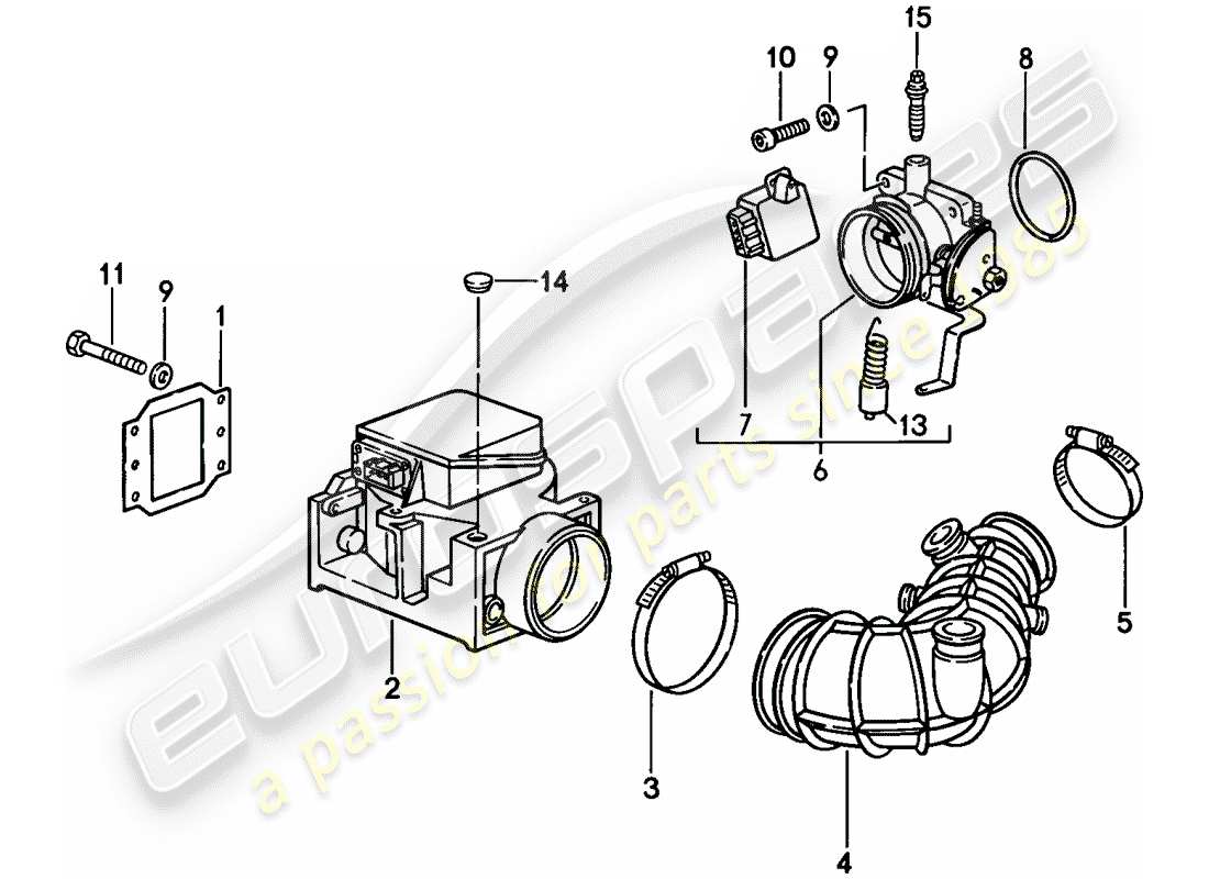 porsche 1986 (944) l-jetronic - 1 ersatzteildiagramm