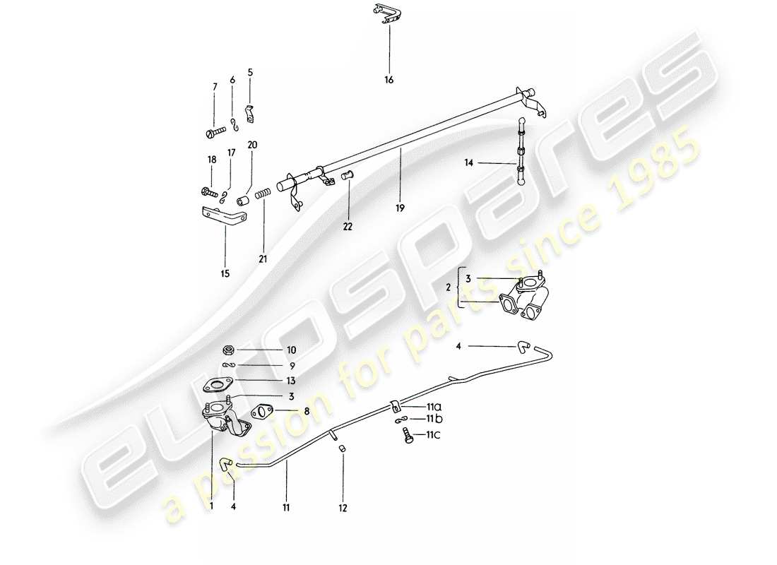 porsche 1976 (914) ansaugkrümmer - saugrohr - relaiswelle ersatzteildiagramm