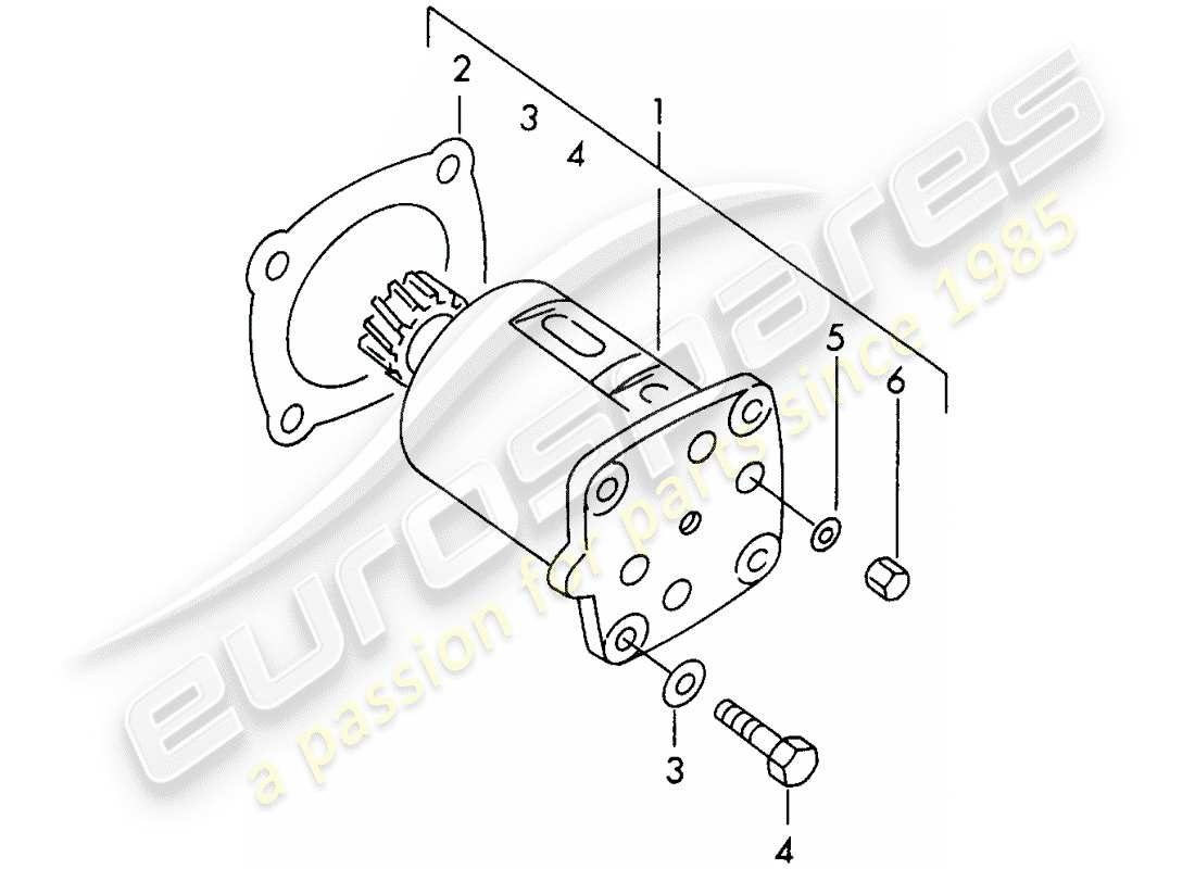 porsche 1950 (356/356a) ölpumpe ersatzteildiagramm
