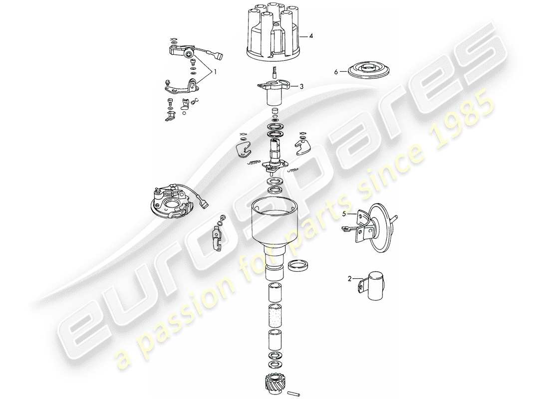 porsche 1966 (911/912) reparaturmaterial - verteiler - - bosch - ersatzteildiagramm