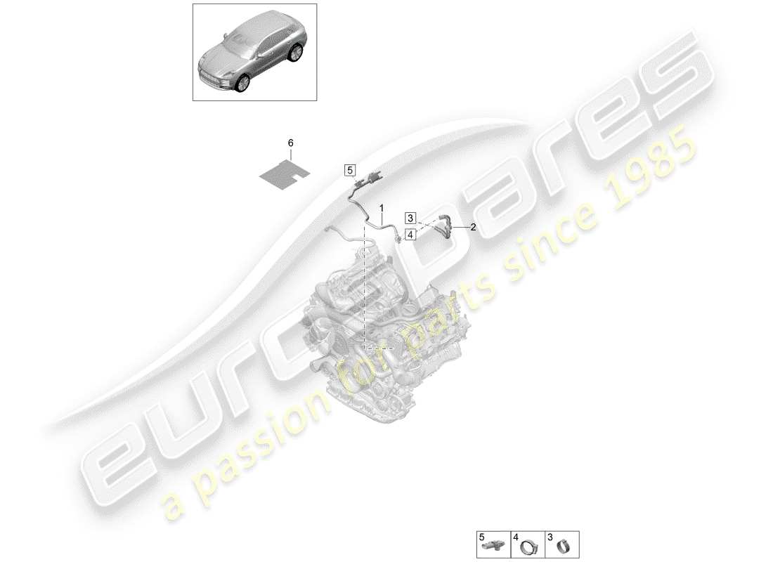 porsche 2020 (macan) entlüftungsleitung ersatzteildiagramm