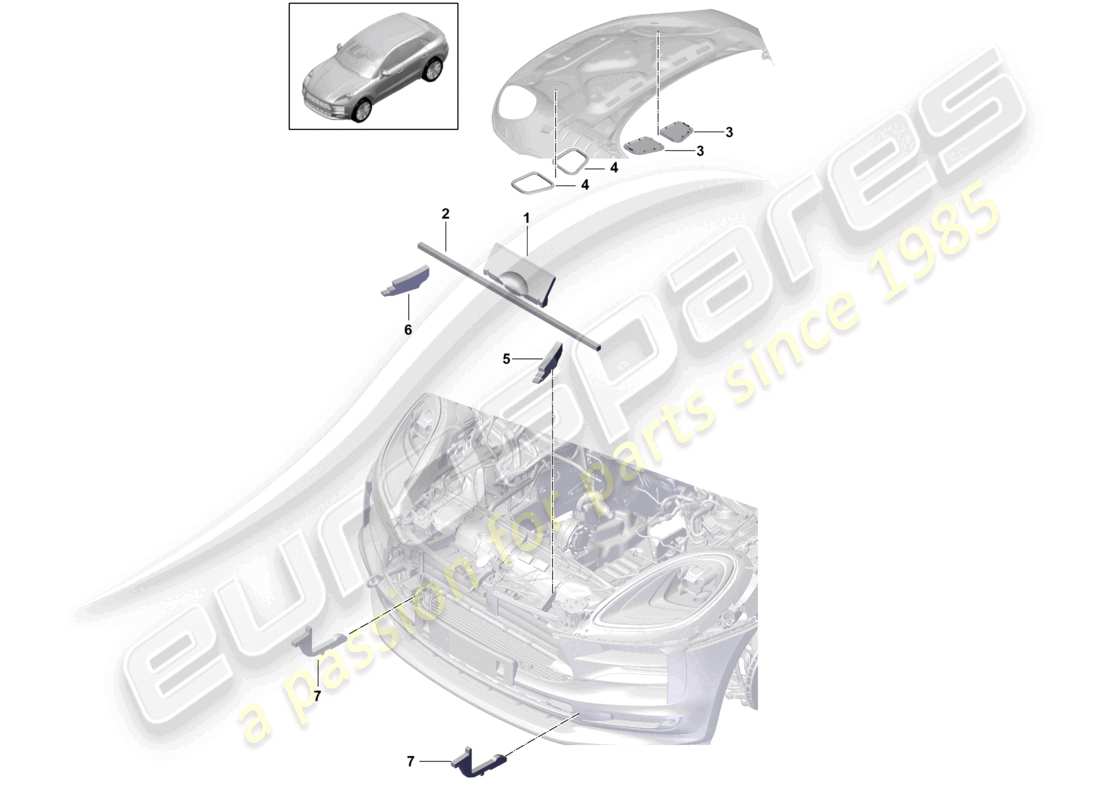 teilediagramm mit der teilenummer 95b129049b