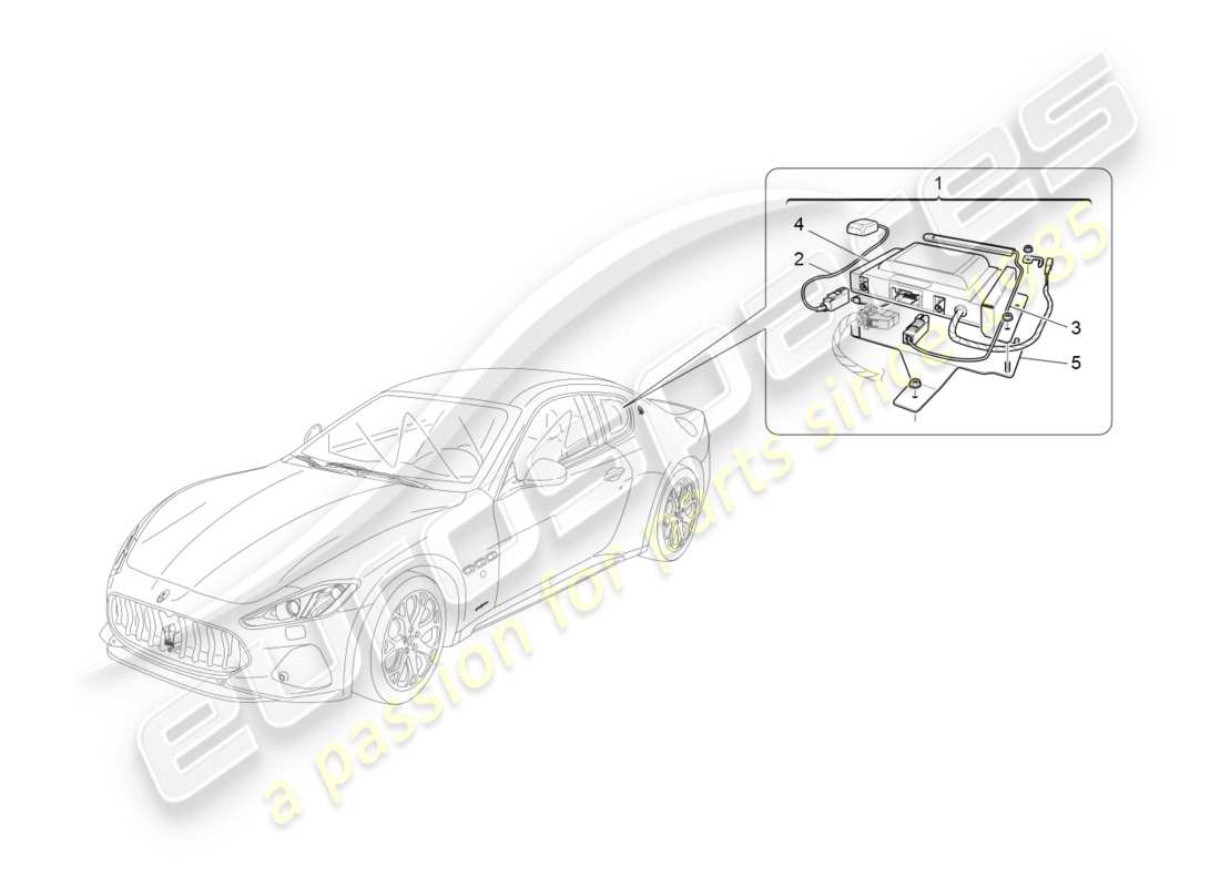 maserati granturismo s (2018) alarm- und wegfahrsperrensystem teilediagramm