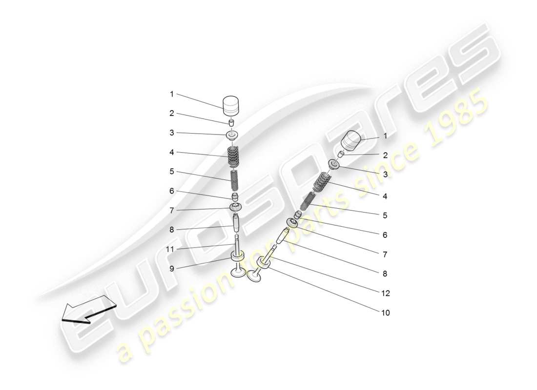 maserati granturismo (2008) ventile teilediagramm