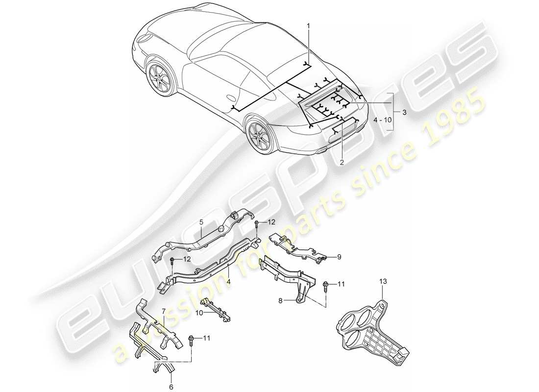 porsche 2011 (997-2) kabelbäume ersatzteildiagramm