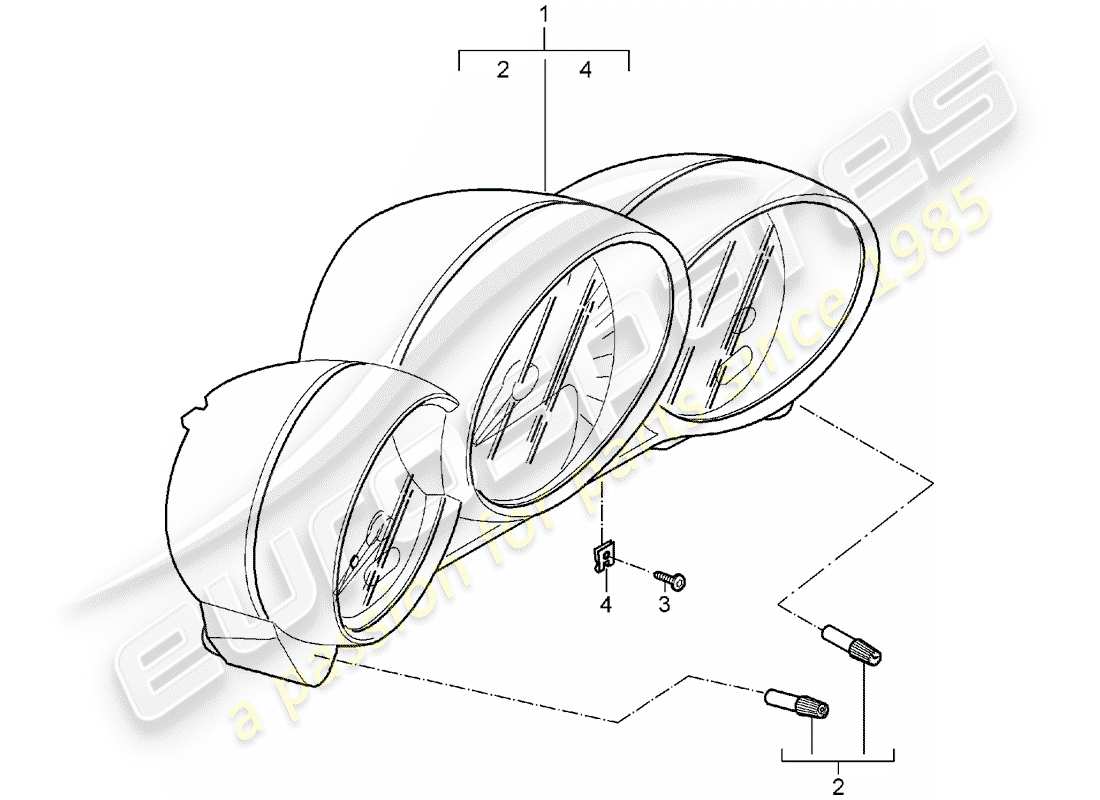porsche 2006 (987 boxster) instrumente teilediagramm