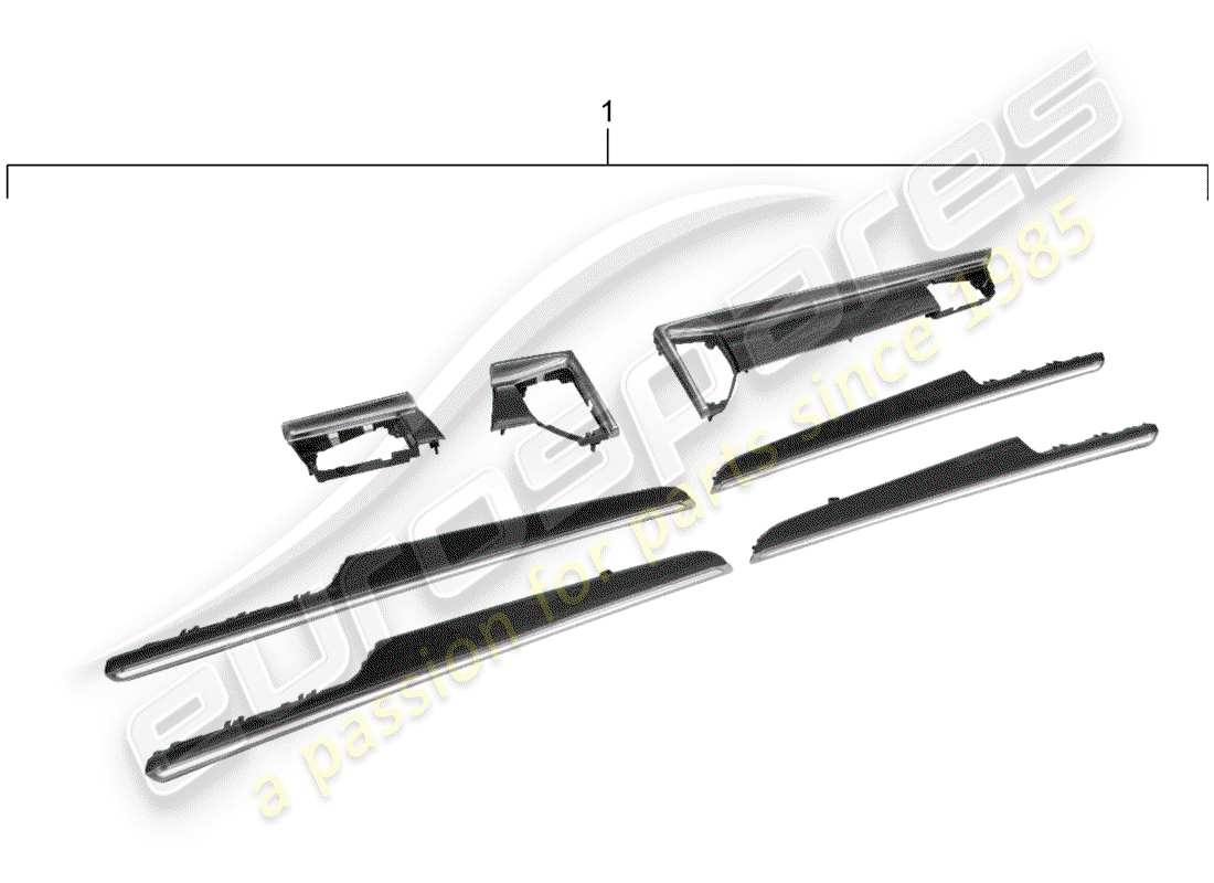 porsche 2019 (tequipment macan) verkleidung für armaturenbrett ersatzteildiagramm