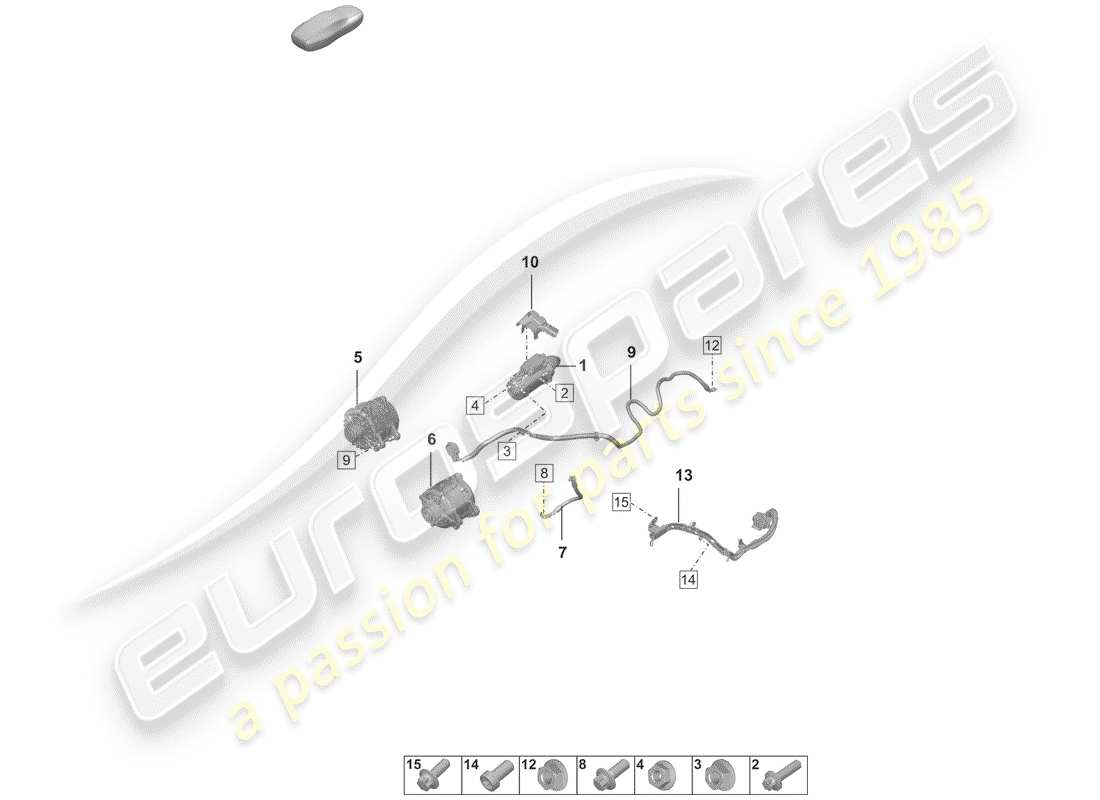 porsche 2020 (992-1) starter-ersatzteildiagramm
