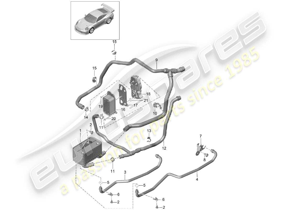 porsche 2019 (991-2 turbo) - pdk - teilediagramm