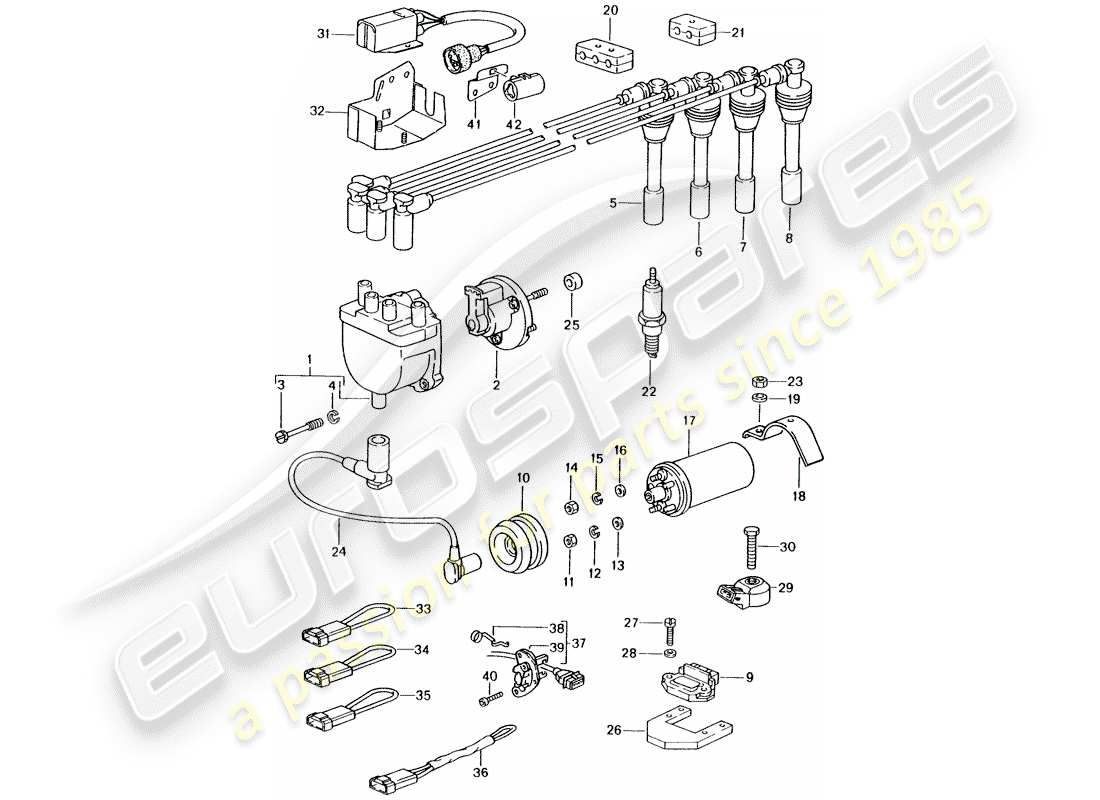 porsche 1990 (944) motorelektrik 1 ersatzteildiagramm