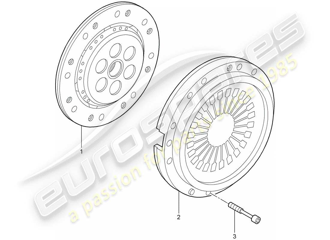 porsche 2008 (997-1 gt3) kupplung teilediagramm