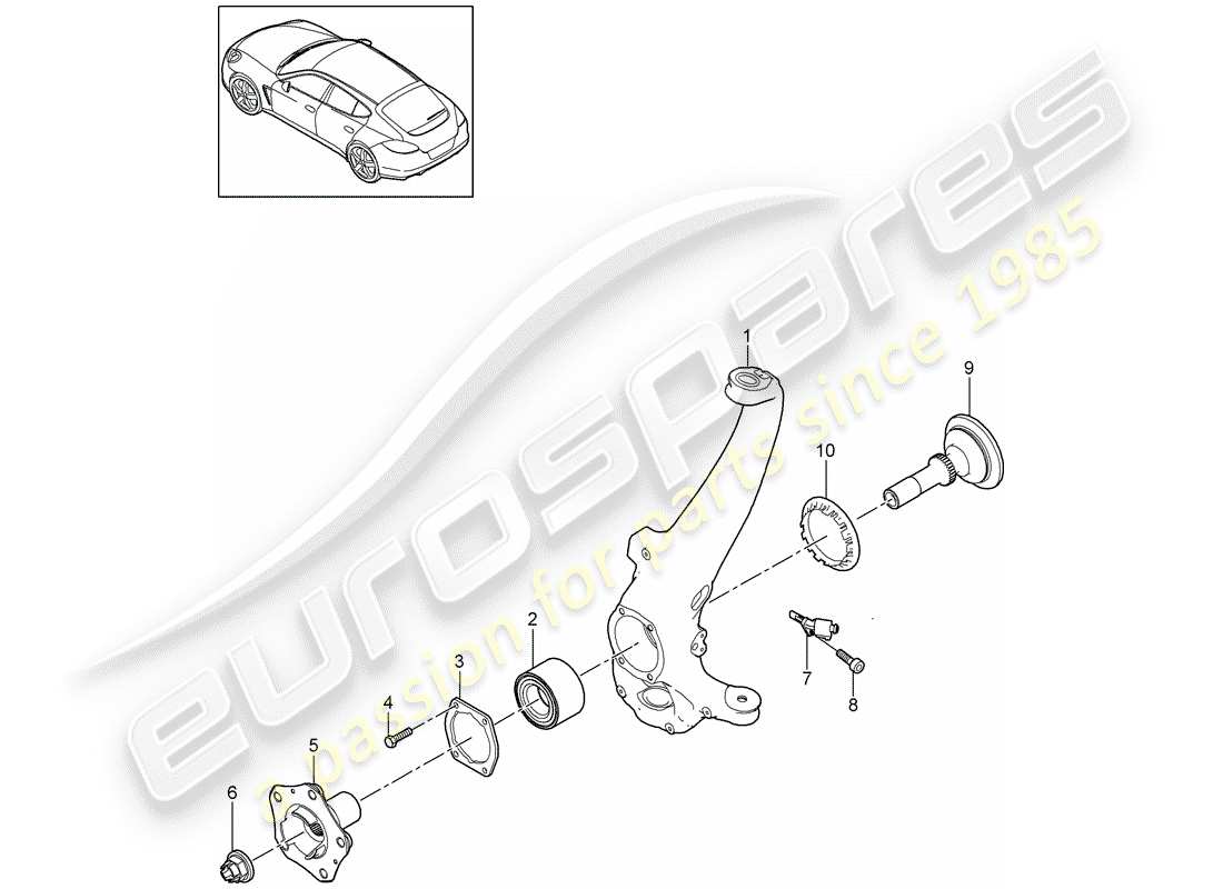 porsche 2010 (panamera 970) radträger ersatzteildiagramm