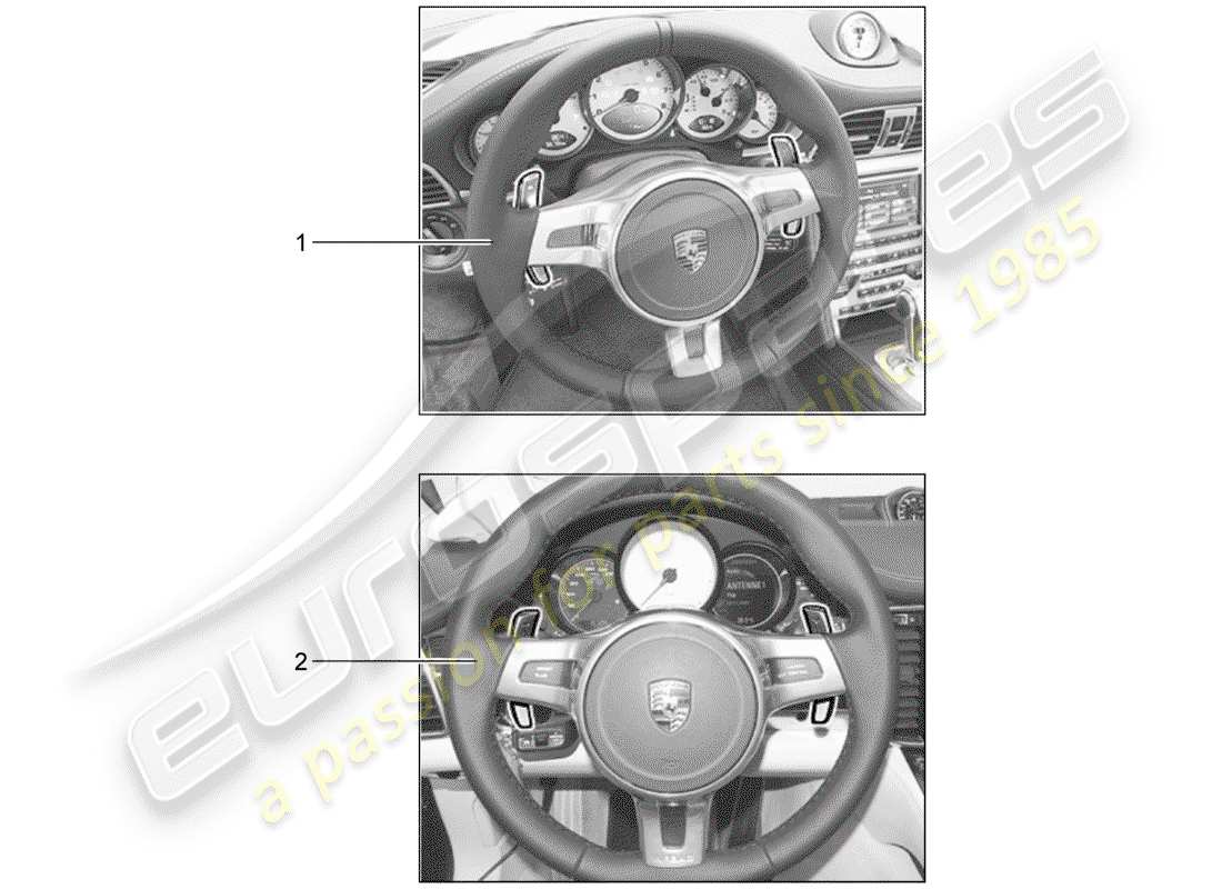 porsche 2007 (tequipment) lenkrad teilediagramm