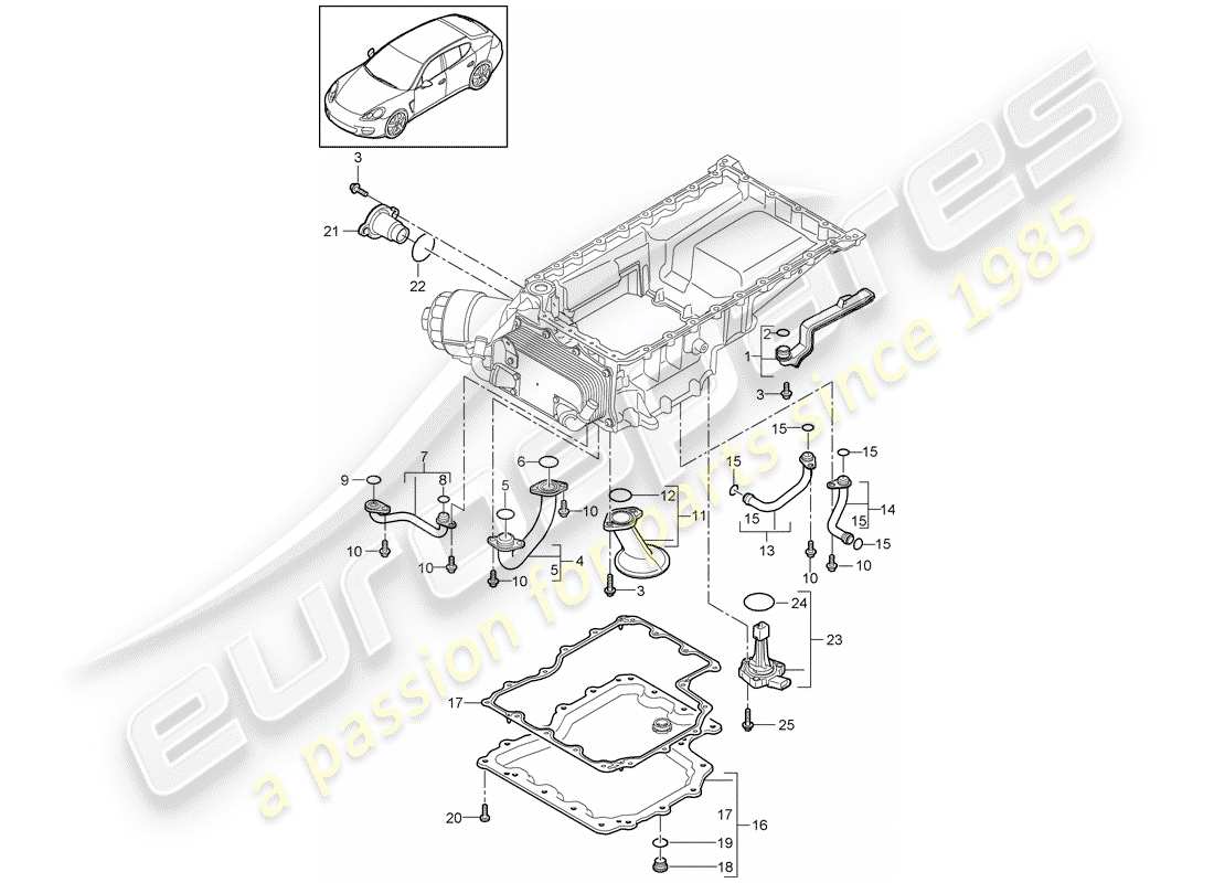 porsche 2010 (panamera 970) ansaugkrümmer - teilediagramm