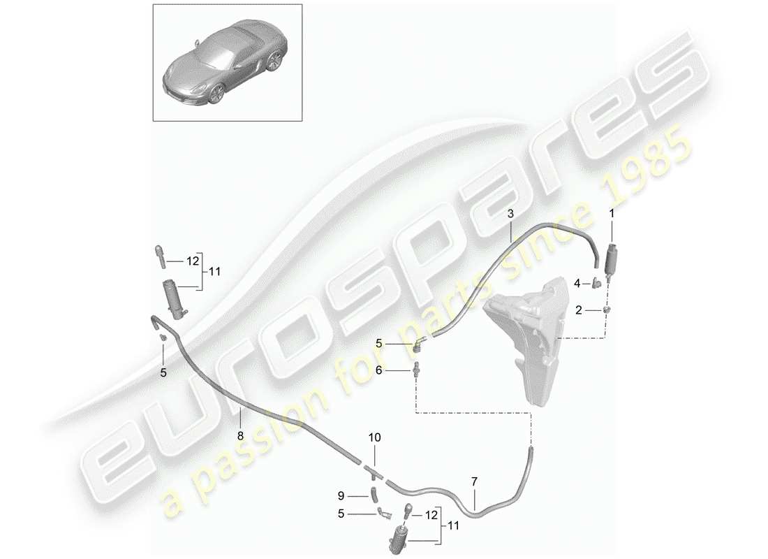 porsche 2015 (981 boxster) scheibe teilediagramm