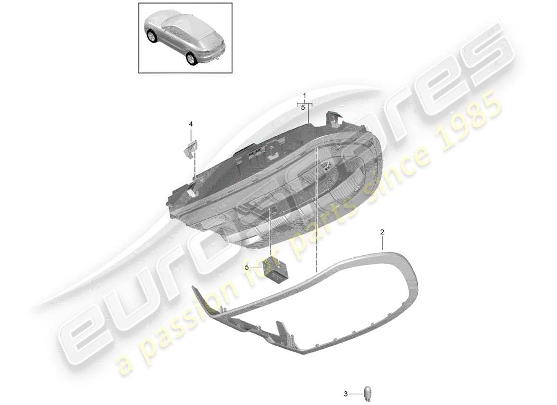 porsche 2016 (macan) bracket-ersatzteildiagramm