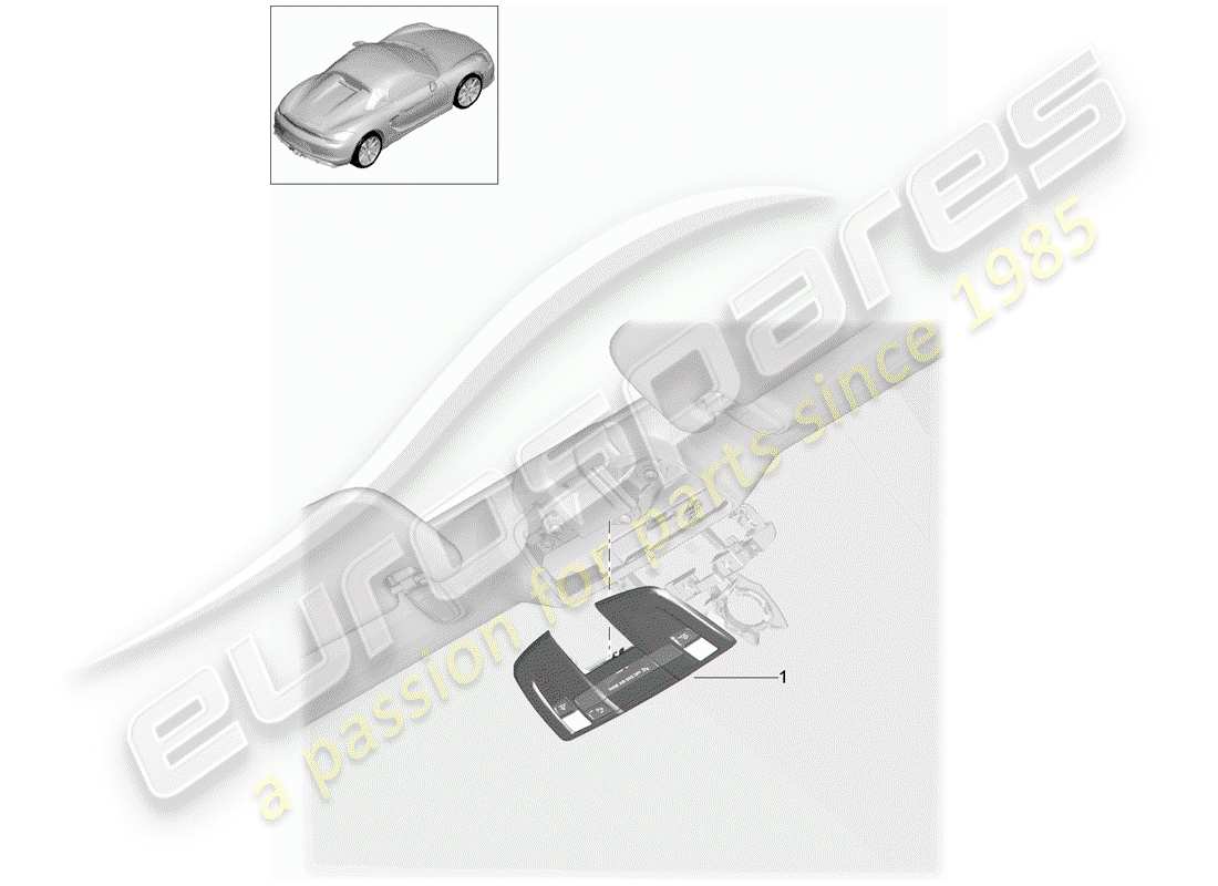 porsche 2016 (981 boxster spyder) bracket-ersatzteildiagramm