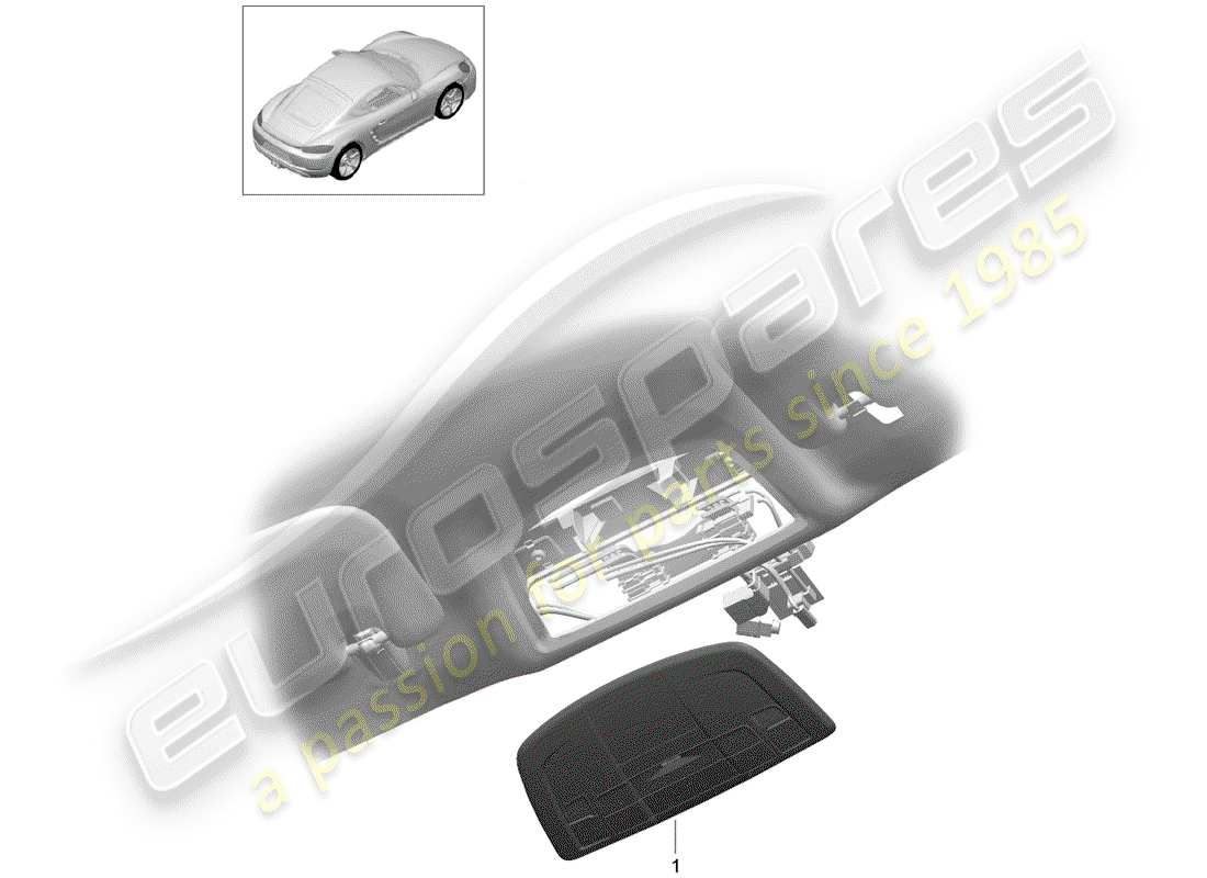 porsche 2017 (718 cayman) bracket-ersatzteildiagramm