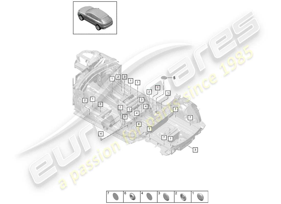 porsche 2020 (macan) plug-teilediagramm
