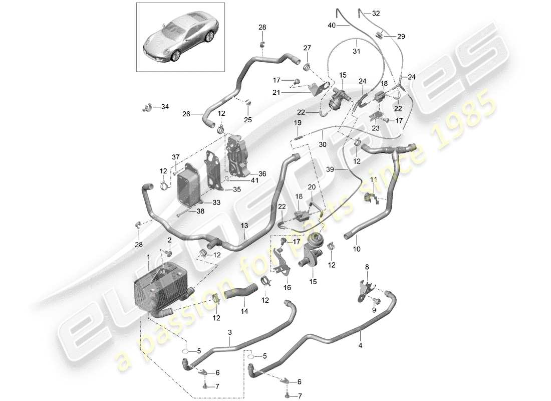 porsche 2015 (991-1) - pdk - teilediagramm