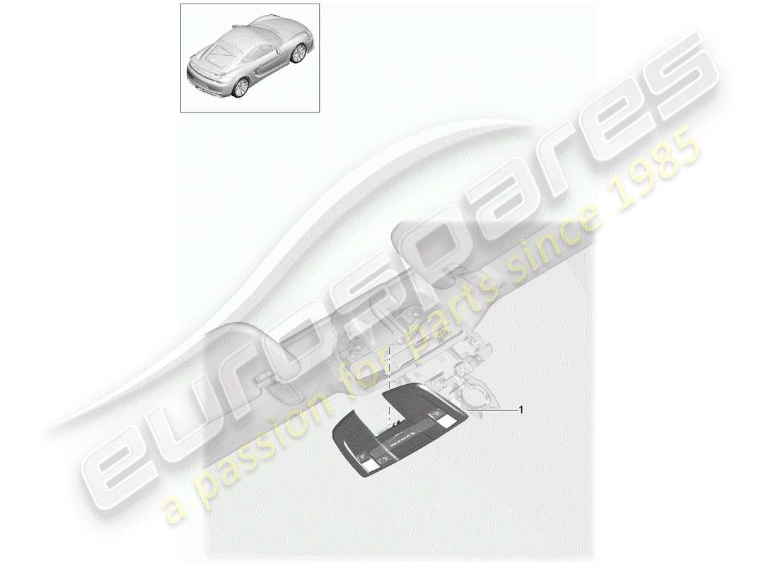 porsche 2016 (981 cayman gt4) bracket-ersatzteildiagramm