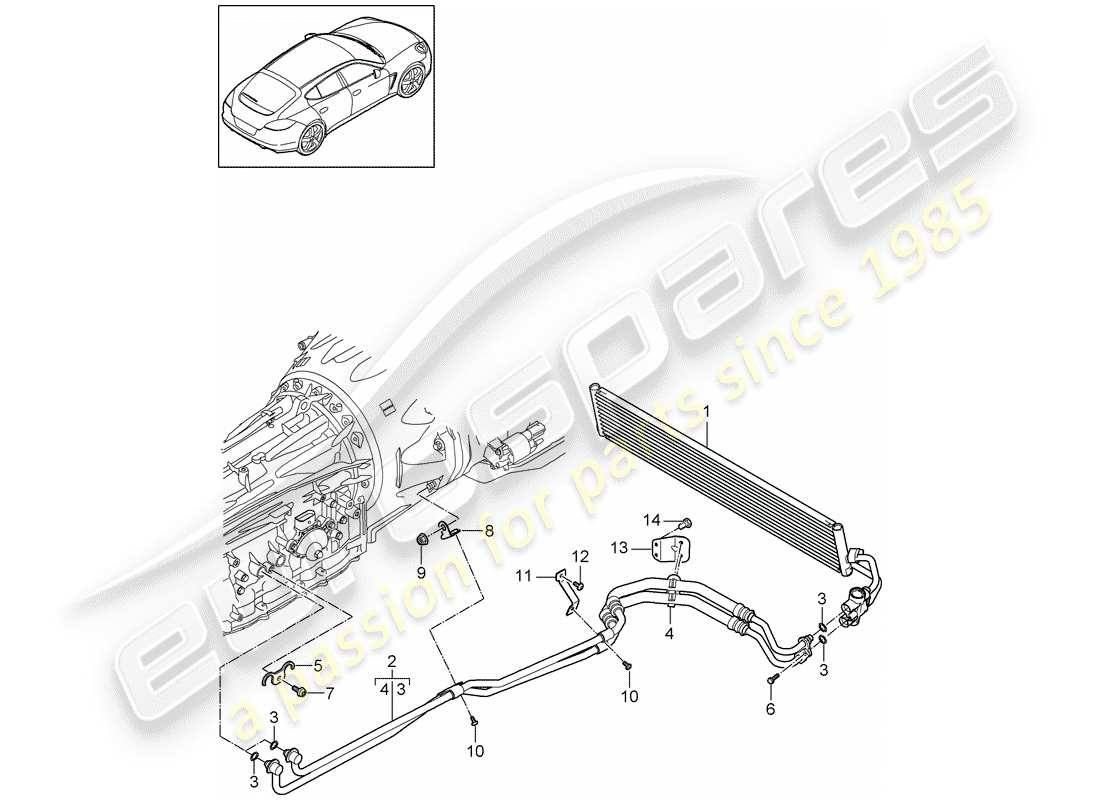 porsche 2010 (panamera 970) tiptronic-ersatzteildiagramm