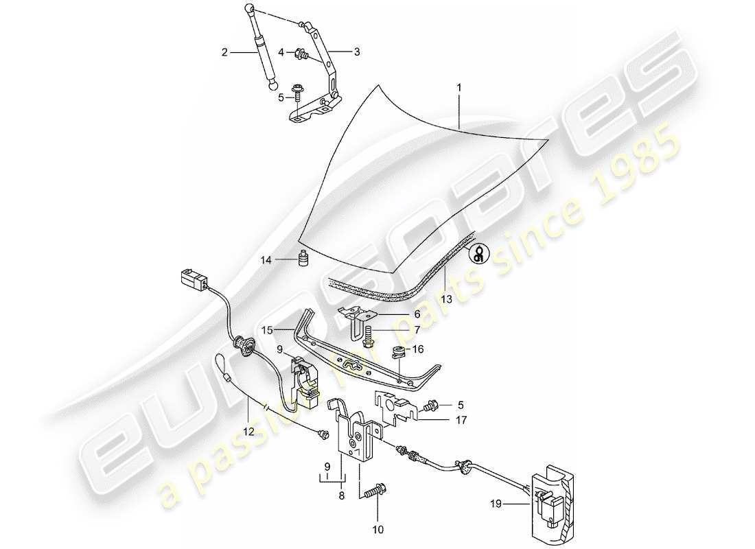 porsche 2004 (996 turbo / gt2) cover-ersatzteildiagramm