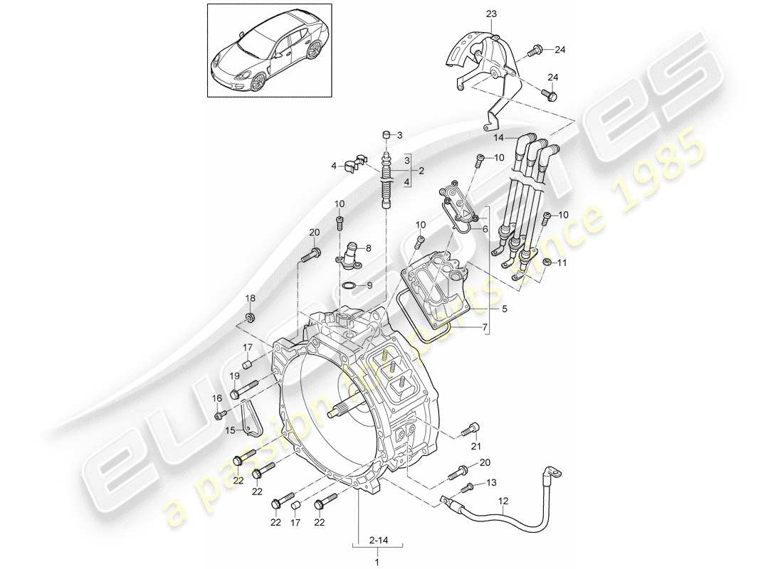 porsche 2015 (panamera 970) hybrid-teilediagramm
