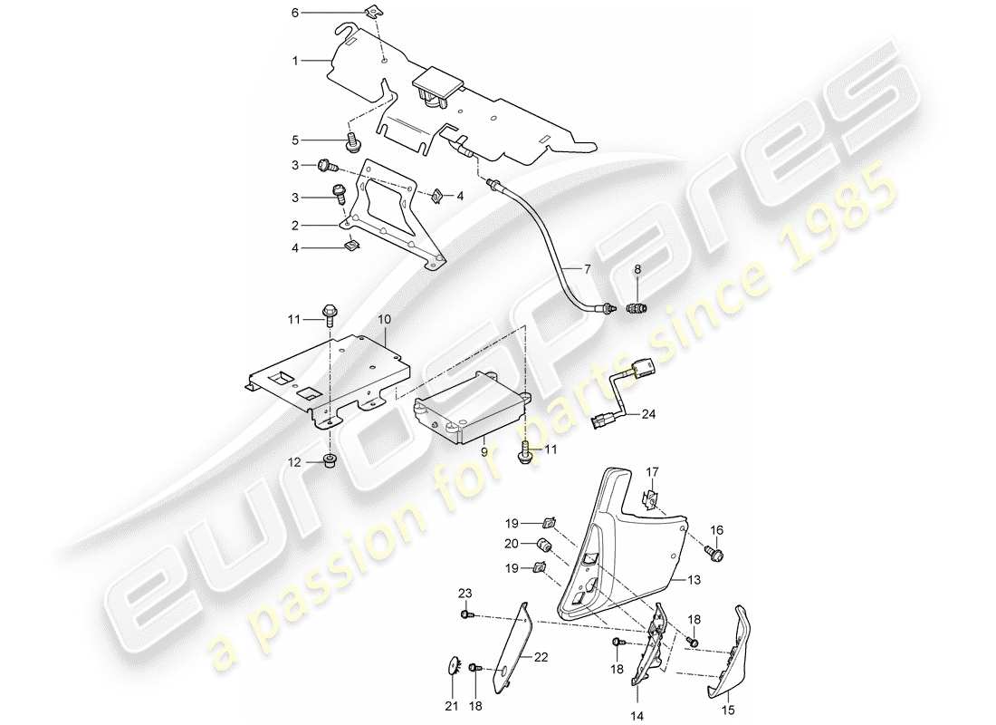 porsche 2009 (997-2 gt3) telefon-ersatzteildiagramm