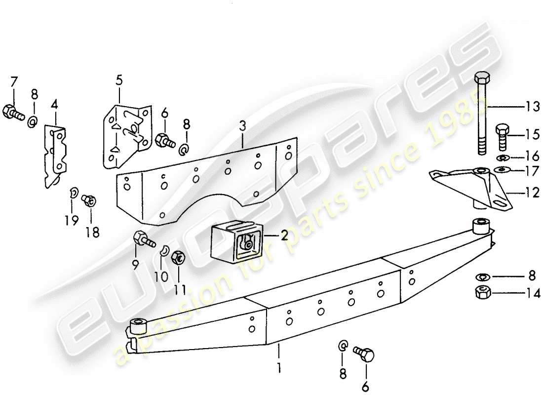 porsche 1966 (911/912) motoraufhängung - d - mj 1966>> ersatzteildiagramm