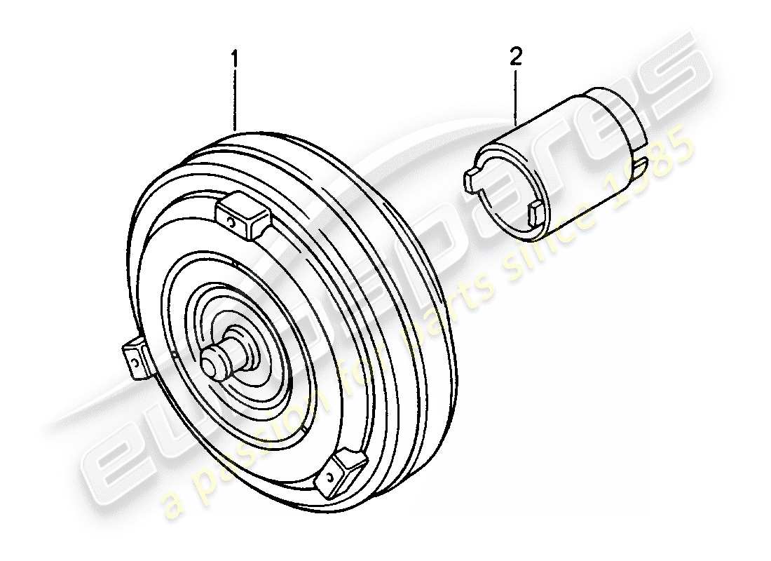 porsche 1995 (968) tiptronic - drehmomentwandler ersatzteildiagramm