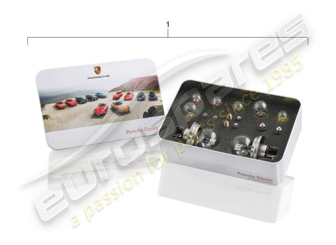 porsche 2004 (accessories) box mit glühbirnen - porsche classic - mit: - glühbirne - und - sicherung ersatzteildiagramm