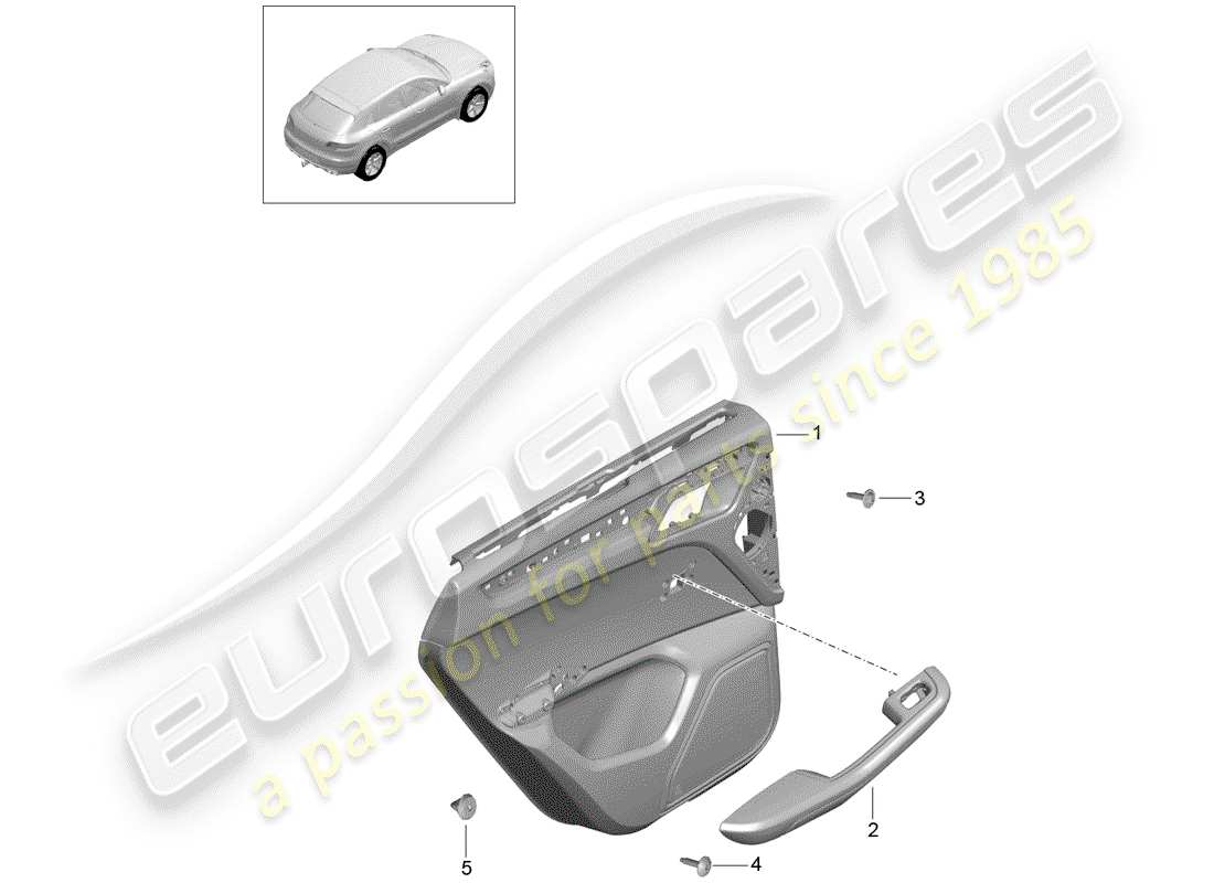 porsche 2015 (macan) türplatte teilediagramm