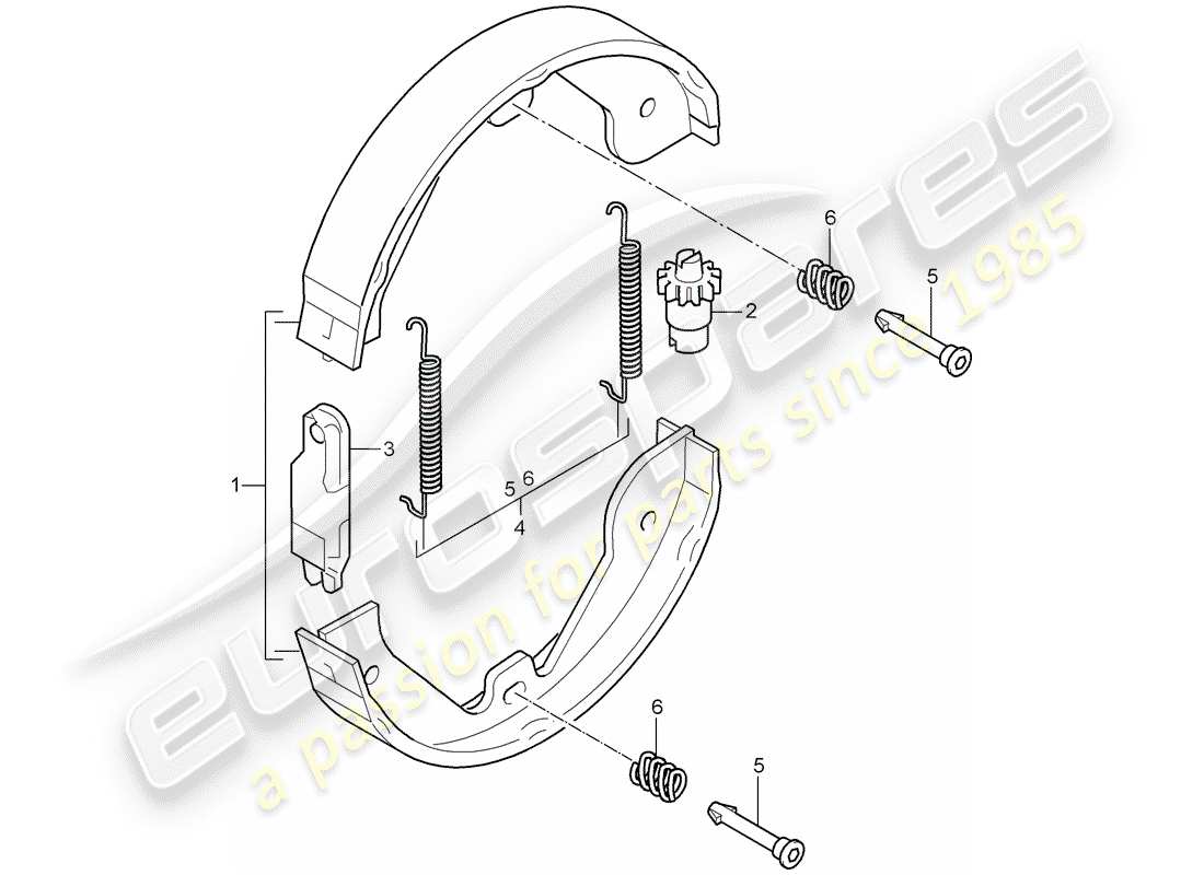 porsche 2010 (cayenne e1 9pa) fußoperat. feststellbremse teilediagramm