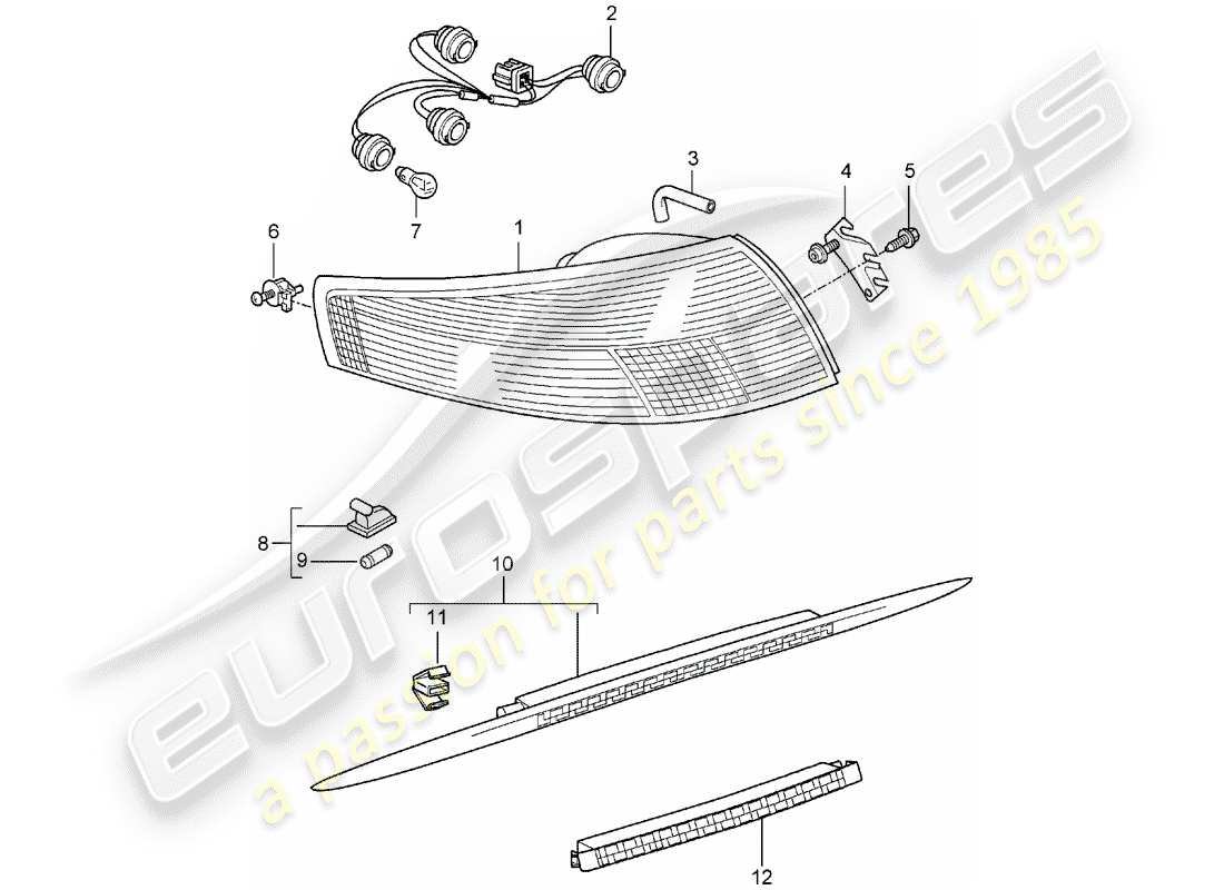 porsche 2005 (997-1) rücklicht ersatzteildiagramm