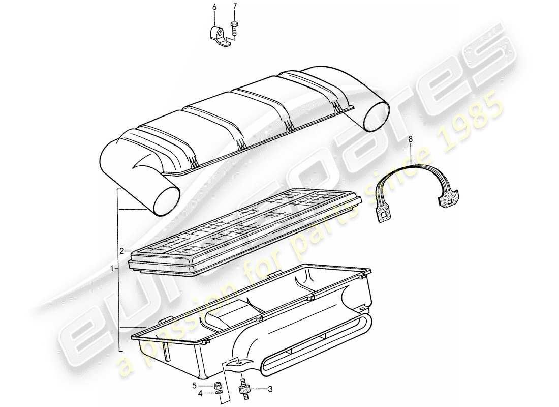 porsche 1988 (959) ansaugsystem 1 teilediagramm