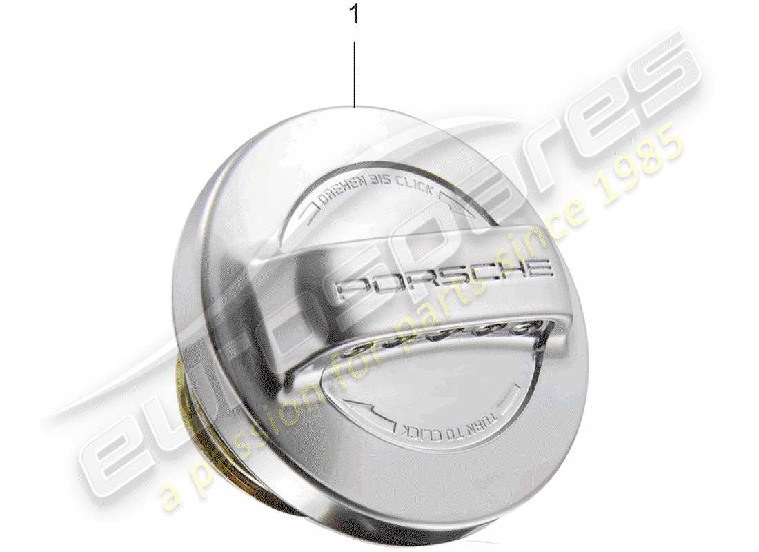 porsche classic accessories (2014) tankdeckel - aluminium-look ersatzteildiagramm