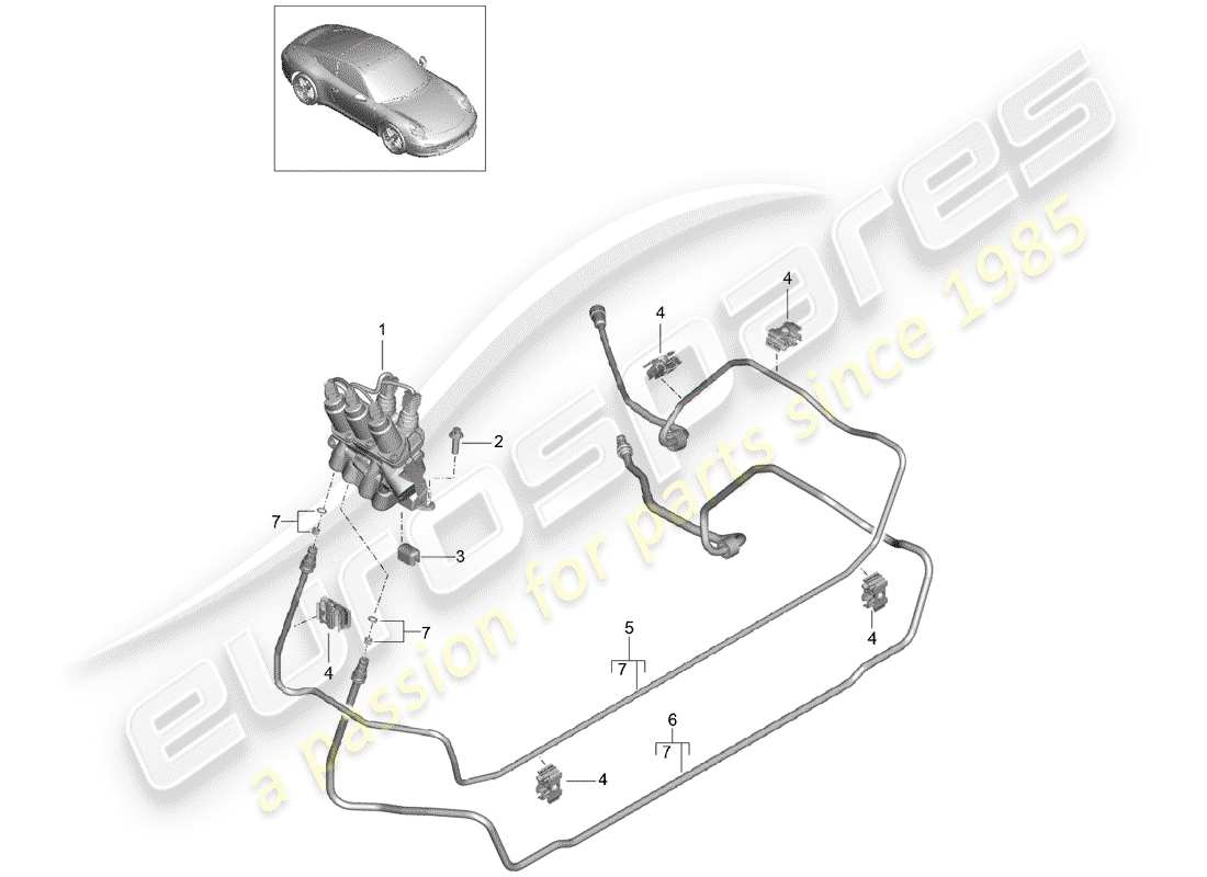 porsche 2016 (991-1) lines ersatzteildiagramm