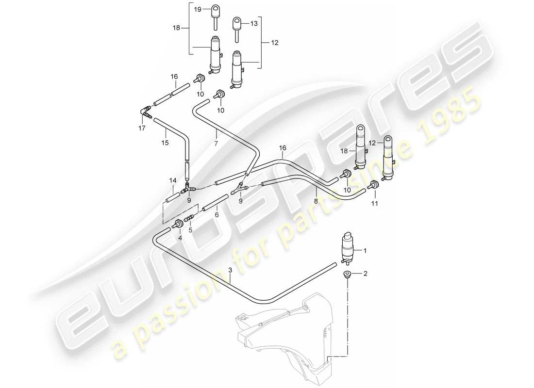 porsche 2009 (997-2 gt3) scheibe teilediagramm