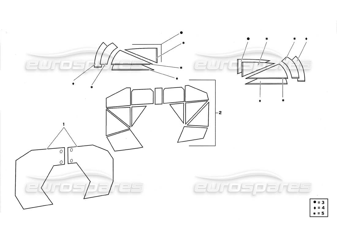 lamborghini diablo gt (1999) fahrgastraum teilediagramm