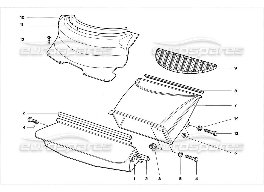 lamborghini diablo gt (1999) teilediagramm für förderbänder
