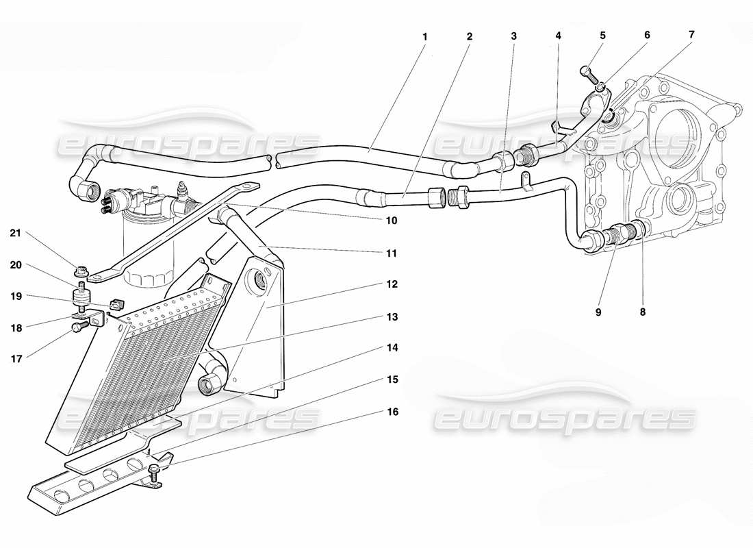 lamborghini diablo se30 (1995) teilediagramm des motorölsystems