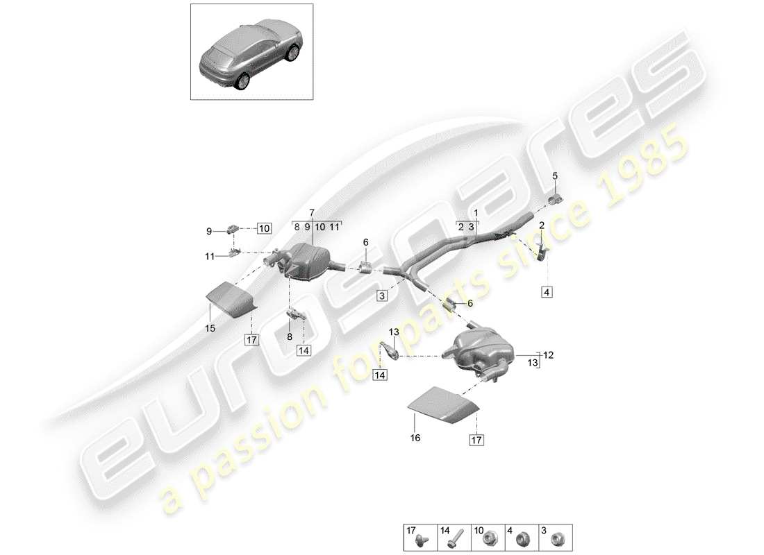 teilediagramm mit der teilenummer 95b253681aj