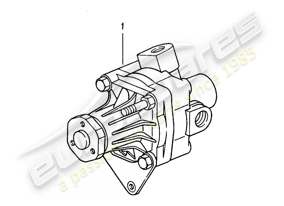 eine teilezeichnung aus dem porsche 1987 (refurbished and exchange catalogue) teilekatalog