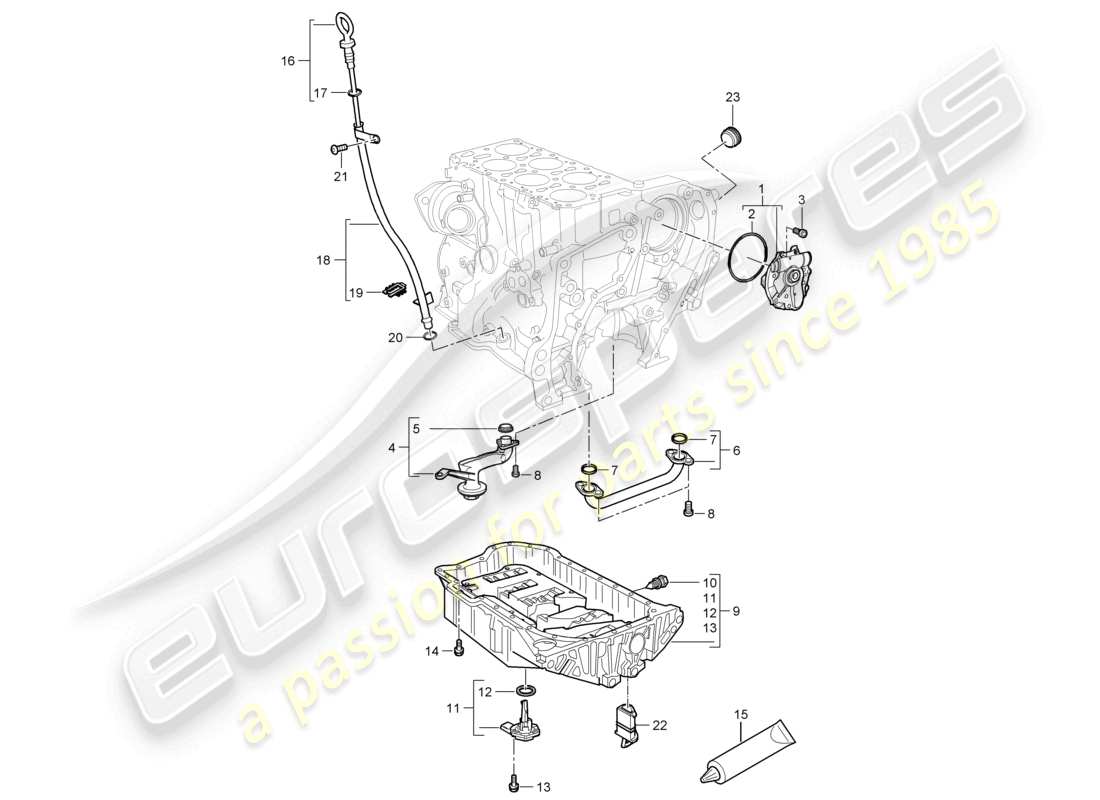 eine teilezeichnung aus dem porsche 2007 (cayenne e1 9pa) teilekatalog
