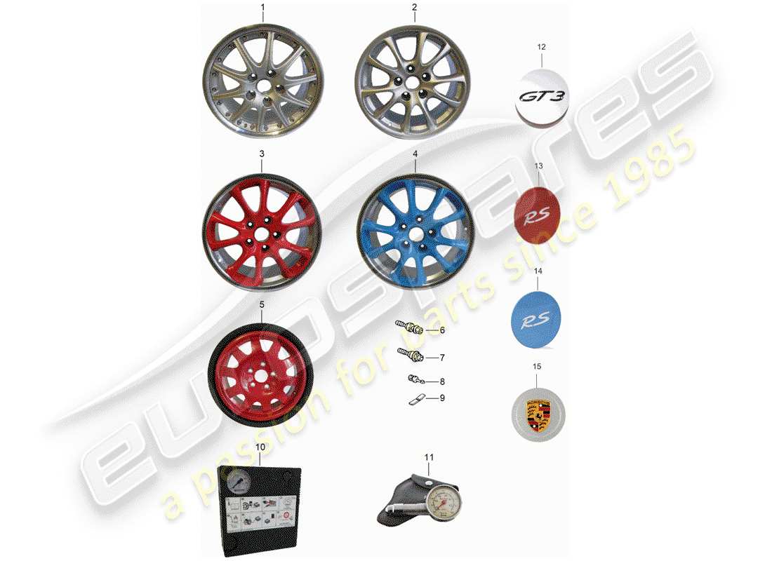 ein teilediagramm aus dem teilekatalog porsche 996