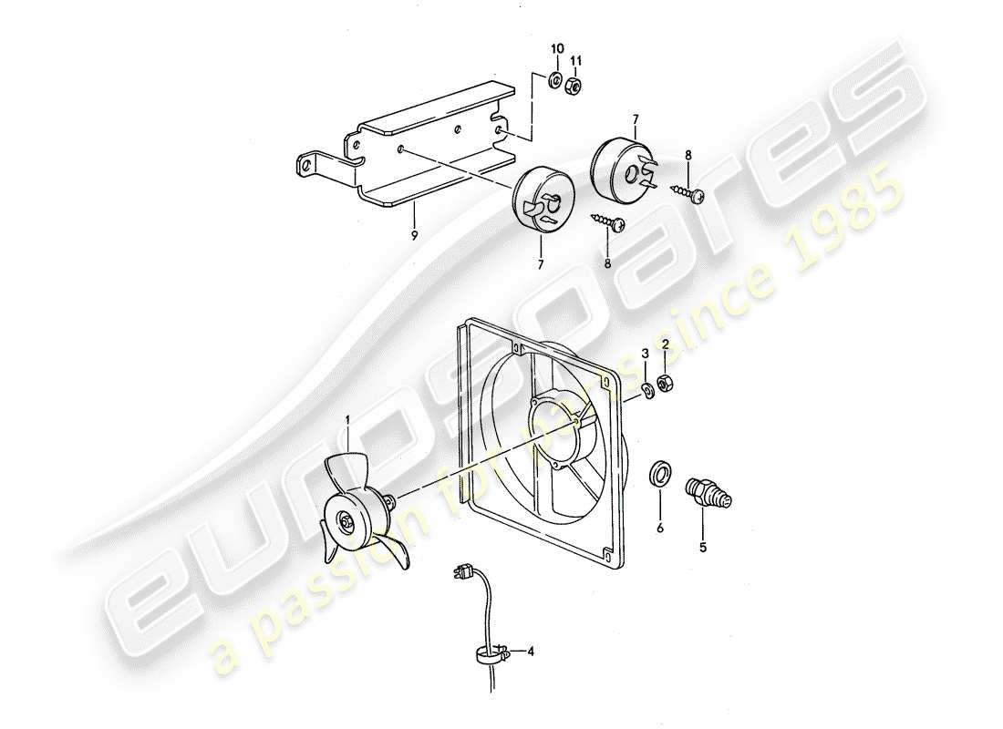 ein teilediagramm aus dem teilekatalog porsche 968