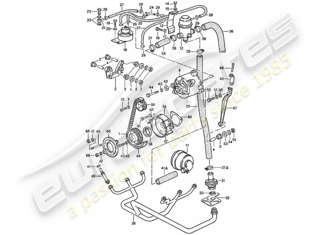 eine teilezeichnung aus dem porsche 1979 (911) teilekatalog