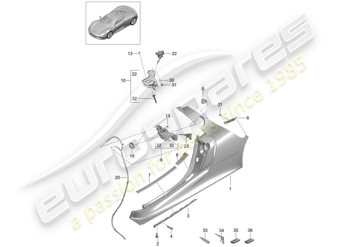 teilediagramm mit der teilenummer 91855960100
